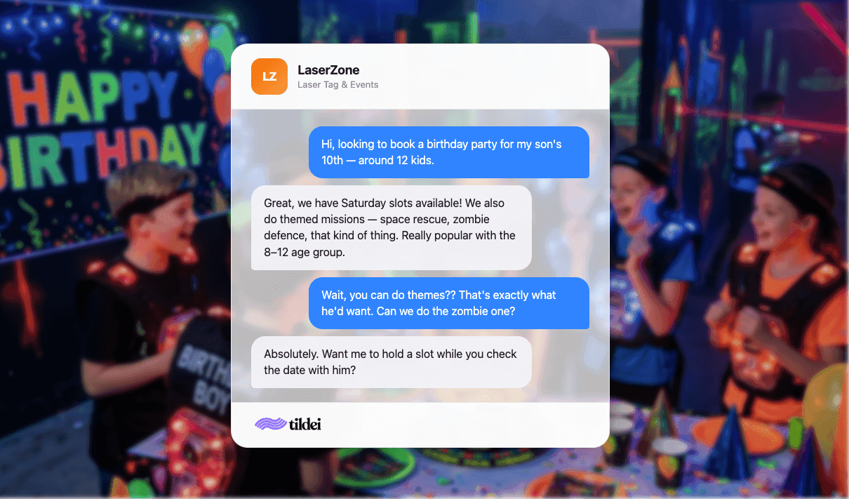 laser tag zombie birthday booking