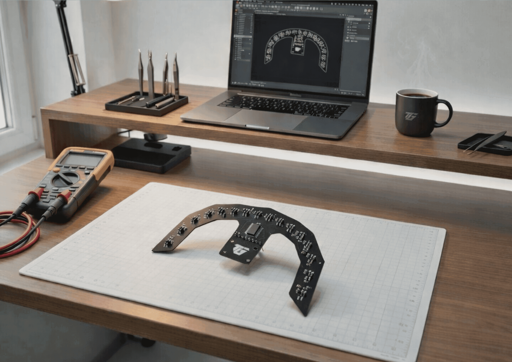 ARC16 techgeeks poster product shot – 8g lightweight 16-channel IR sensor array TechGeeks