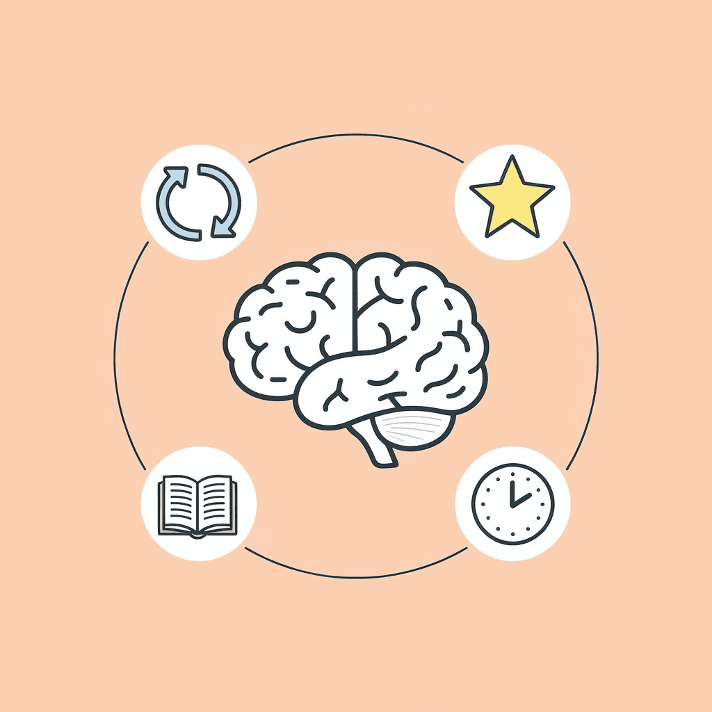 Central AI intelligence hub connected to smooth conversations, problem-solving, customer loyalty, and contextual awareness