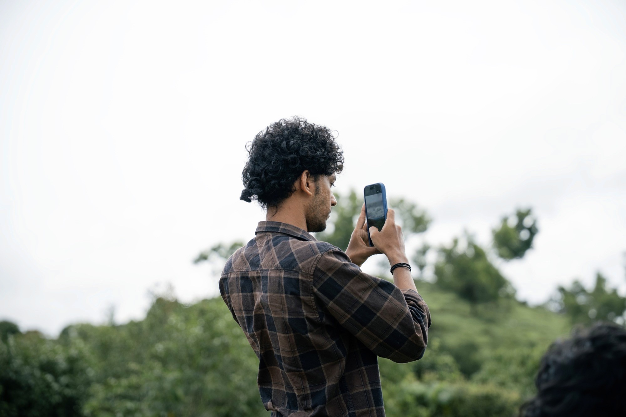 Photographing the hills on a phone