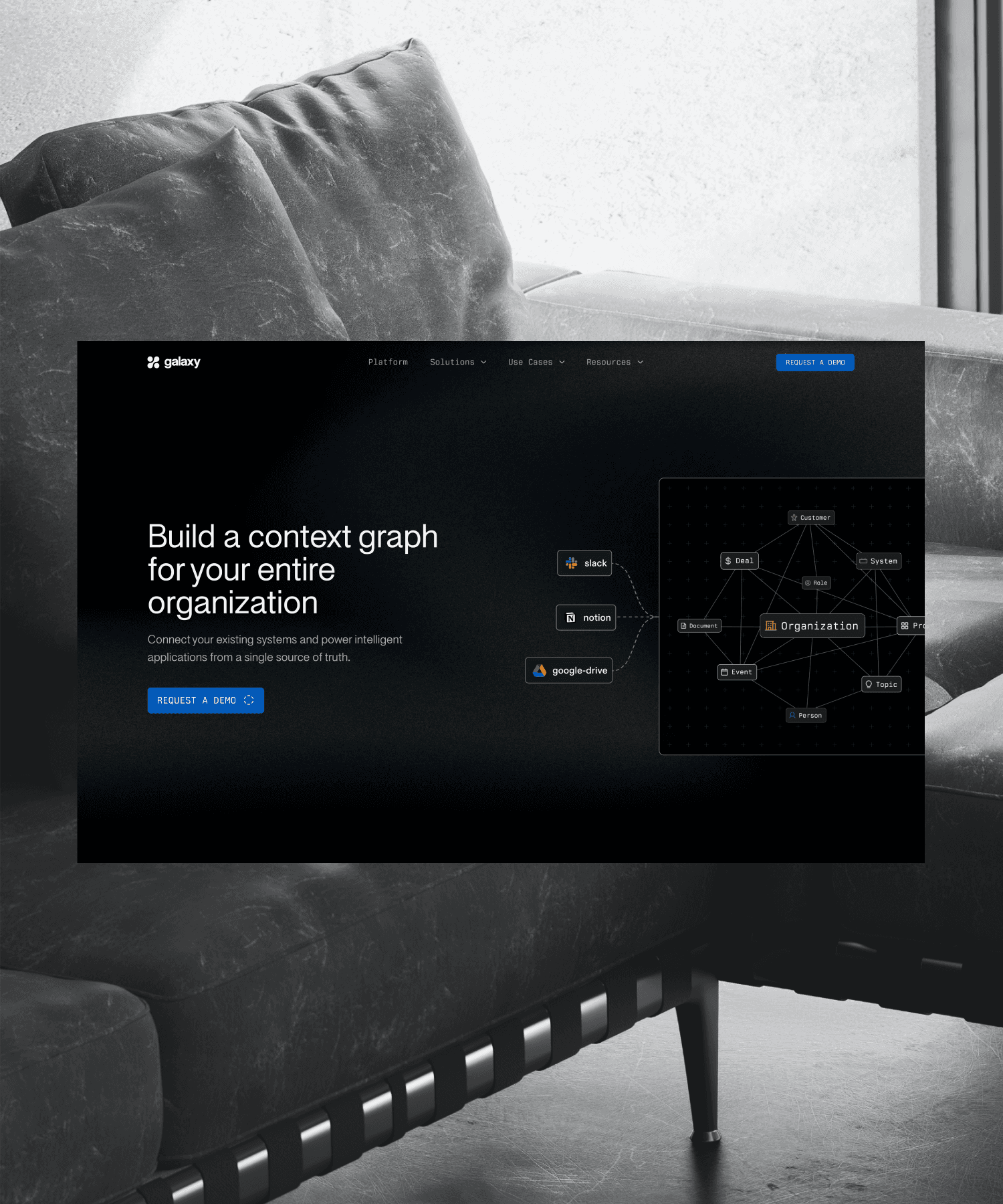 Screenshot displaying Galaxy website platform page — Galaxy case study by Boldway Studio