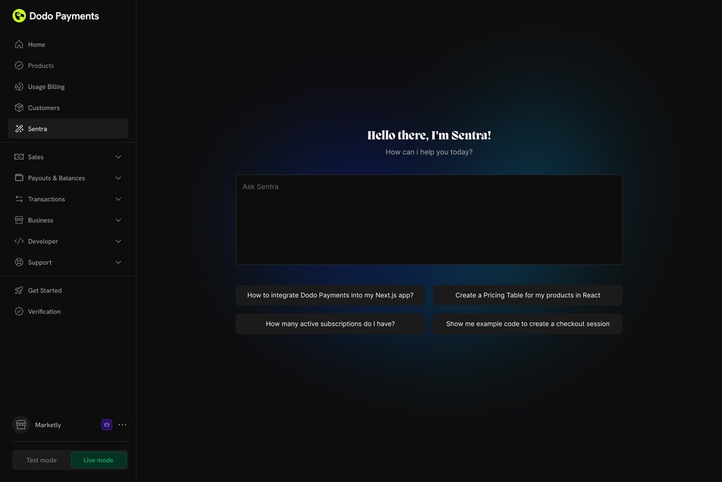 Sentra by Dodo Payments