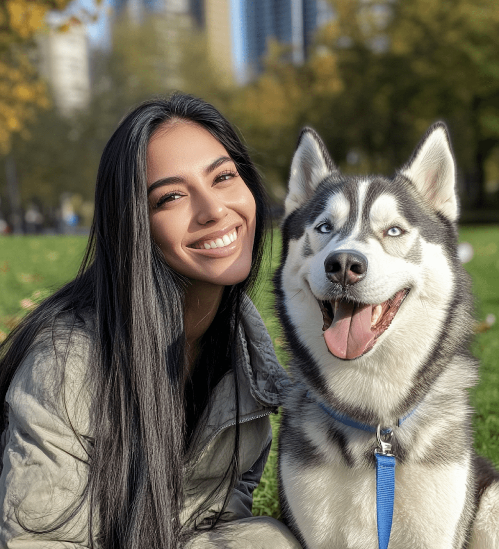 mum and puppy cute selfie