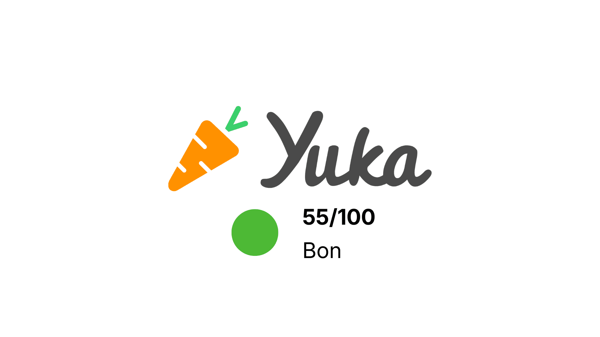 Score Yuka 55/100