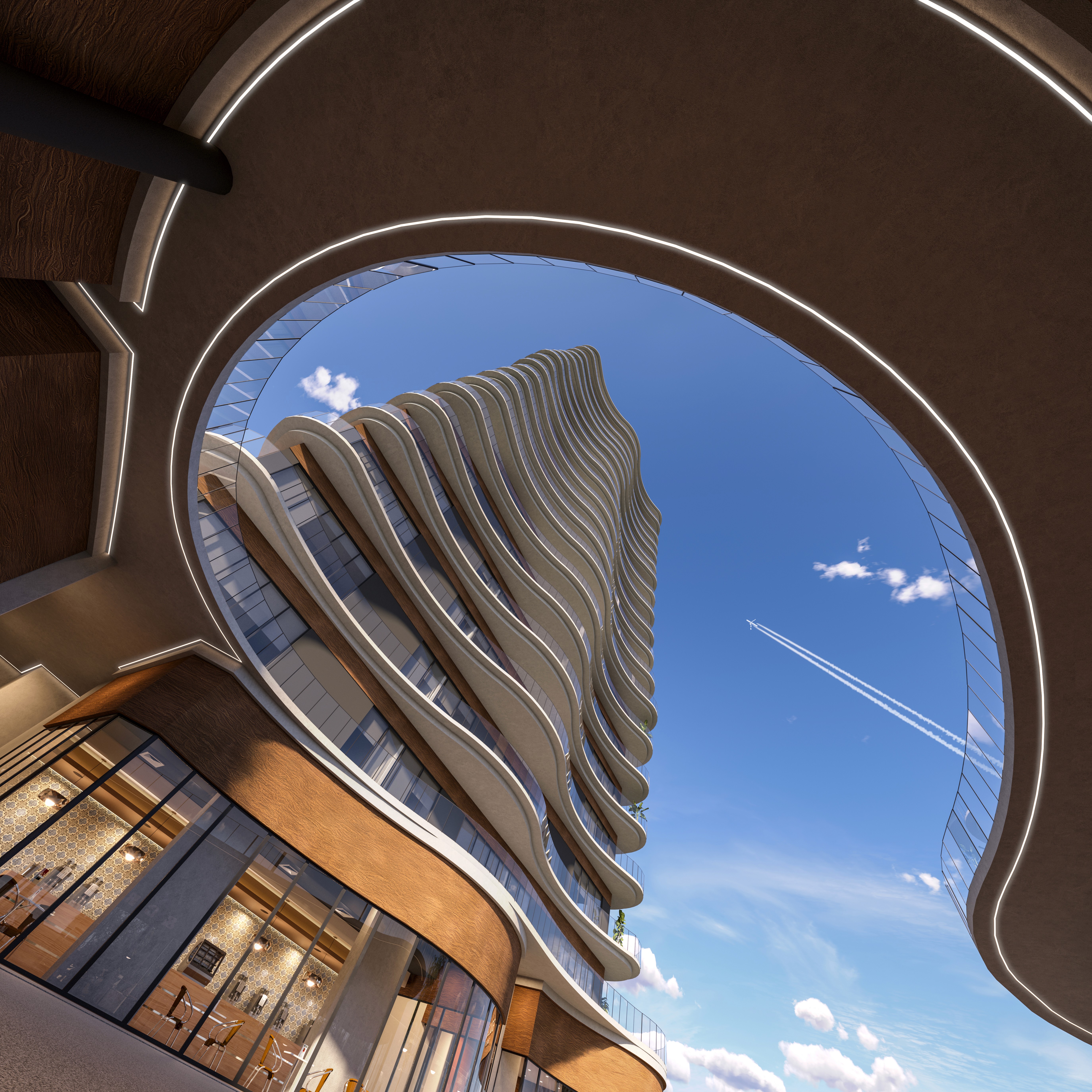 modern house with big windows