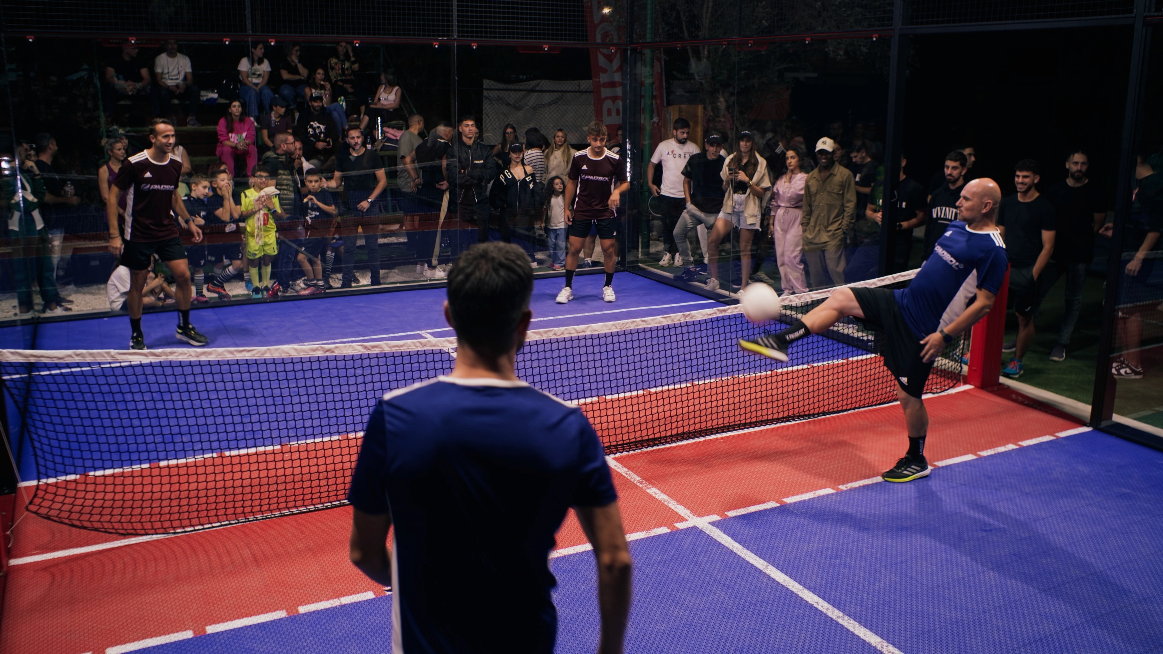 players playing padbol in cyprus