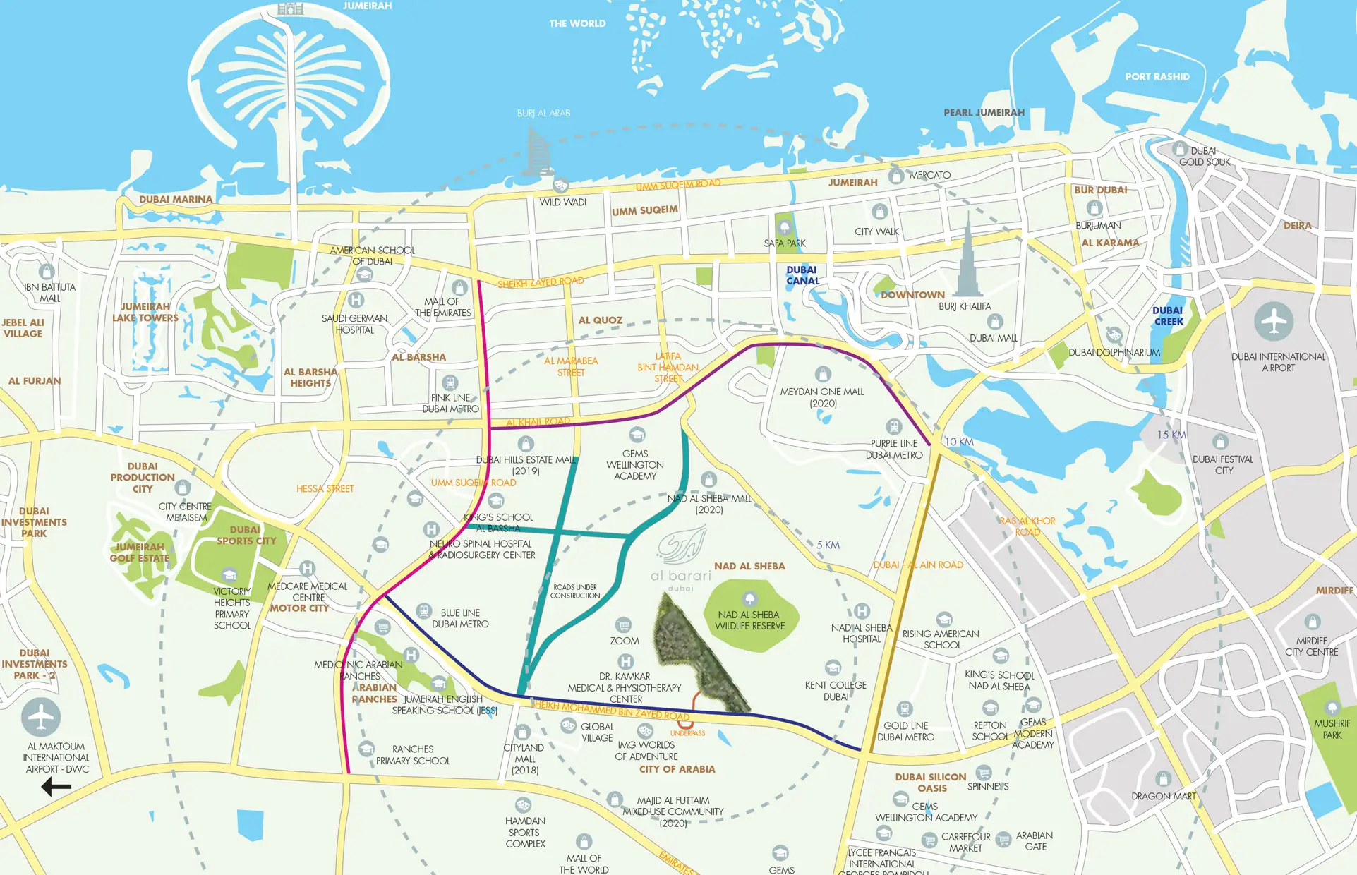 Al Barari Location Map