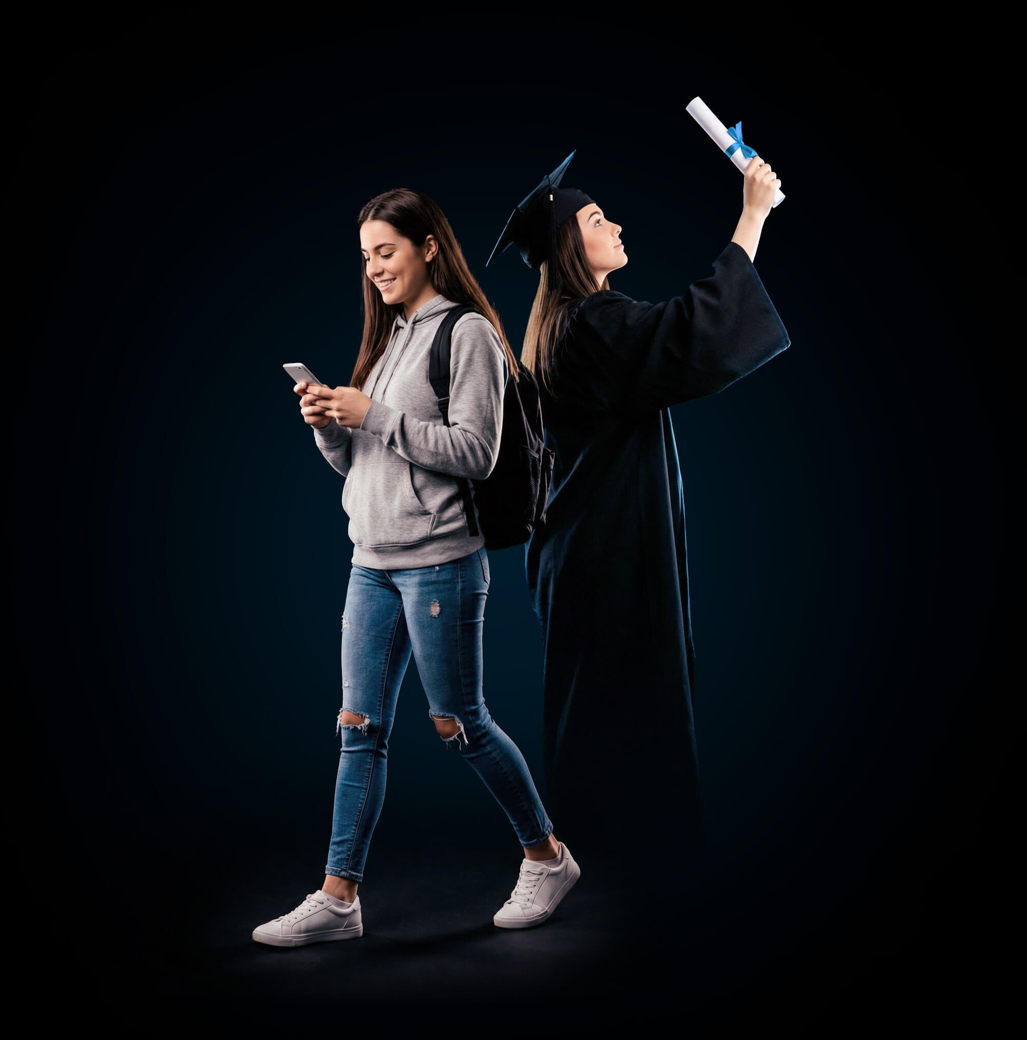 Estudante com diploma