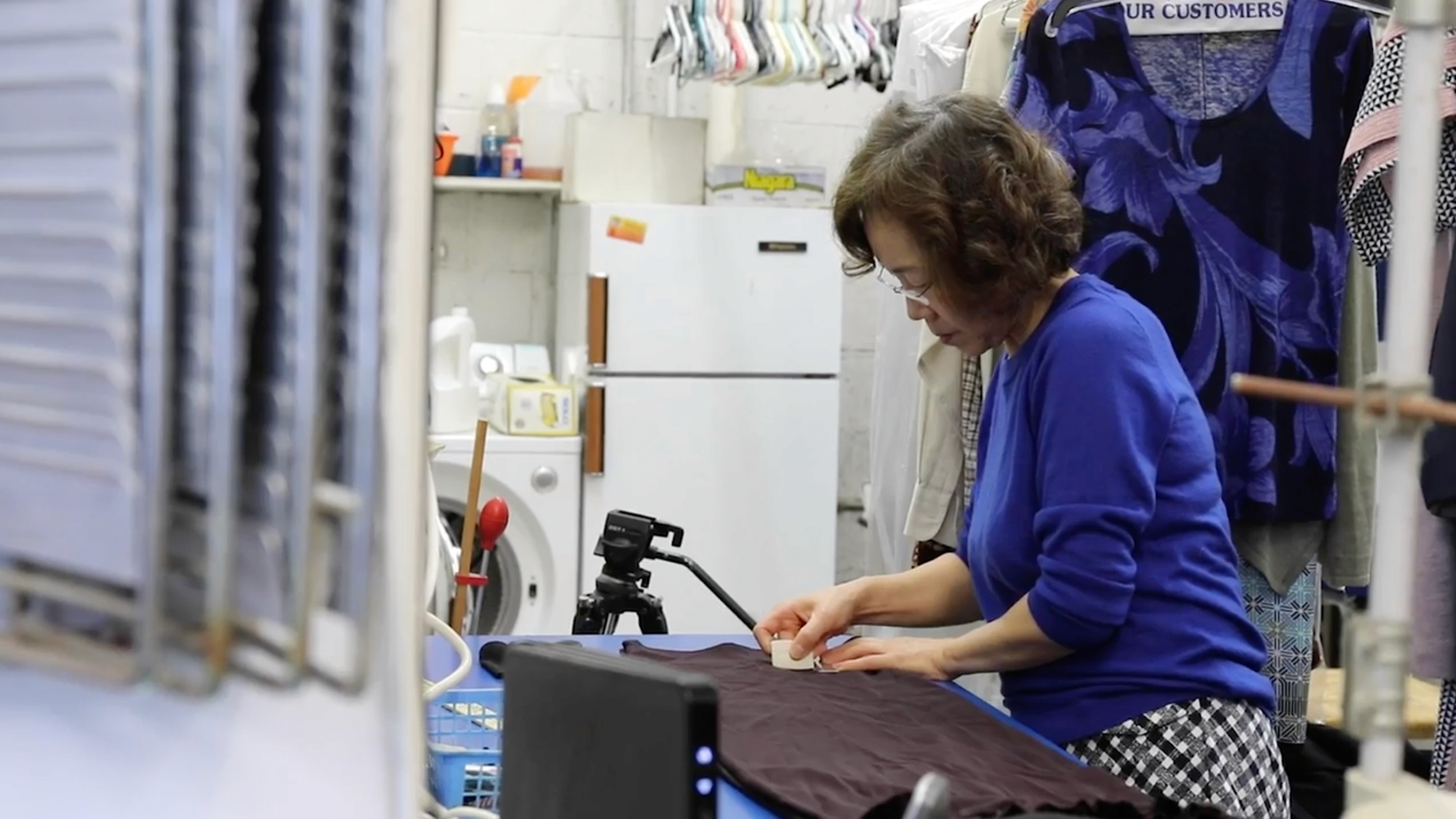 woman sewing
