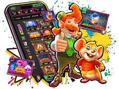 Vivid and colorful graphics, mouse and game character displaying vibrant gaming visuals