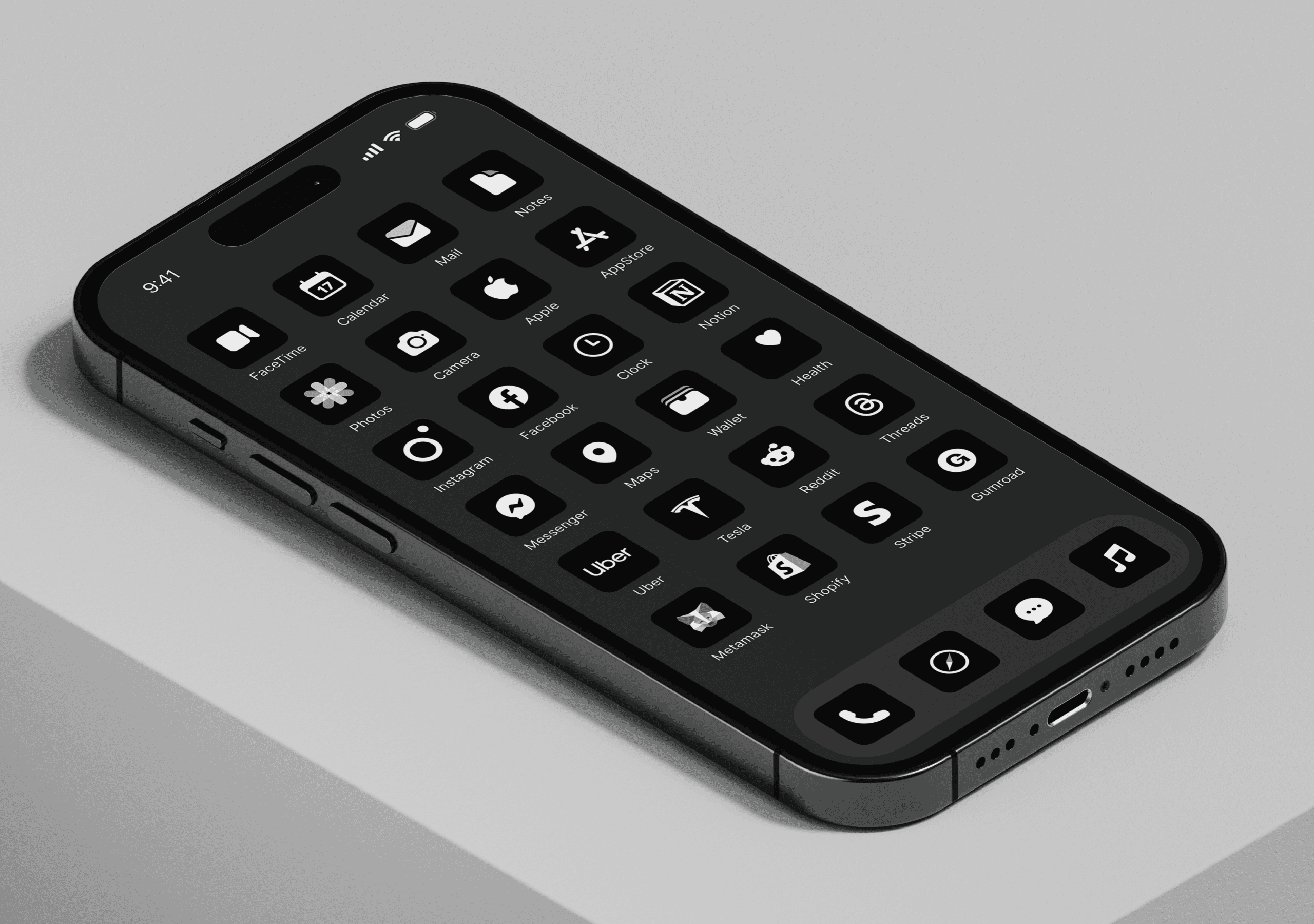 10+ Best Dark and Black iOS App Icons and Icon Packs