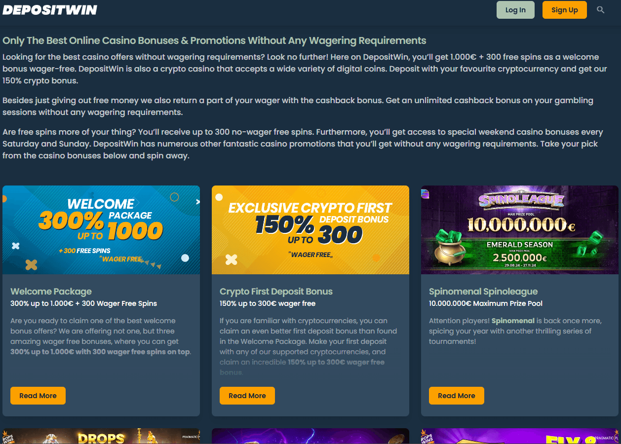 DepositWin Casino, online gaming, wager-free bonuses, DepositWin loyalty program, DepositWin VIP, crypto gambling, DepositWin games, online casino 2022, DepositWin review, DepositWin promotions, DepositWin rakeback, DepositWin crypto bonus, DepositWin slots, DepositWin table games, DepositWin payment methods, DepositWin cashback, DepositWin live dealer games.