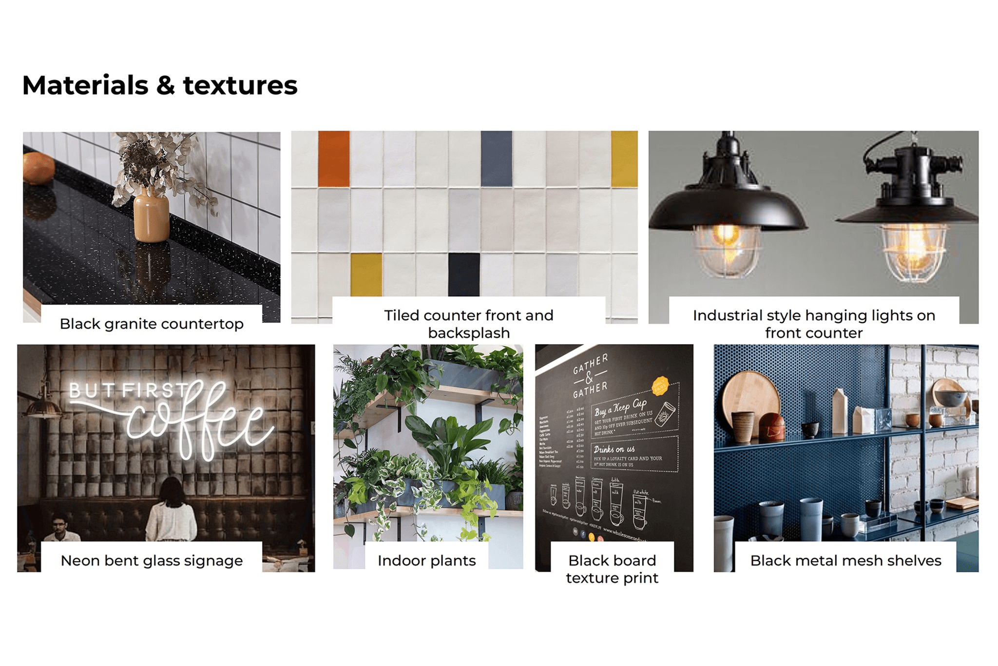 materials & textures for McCafé