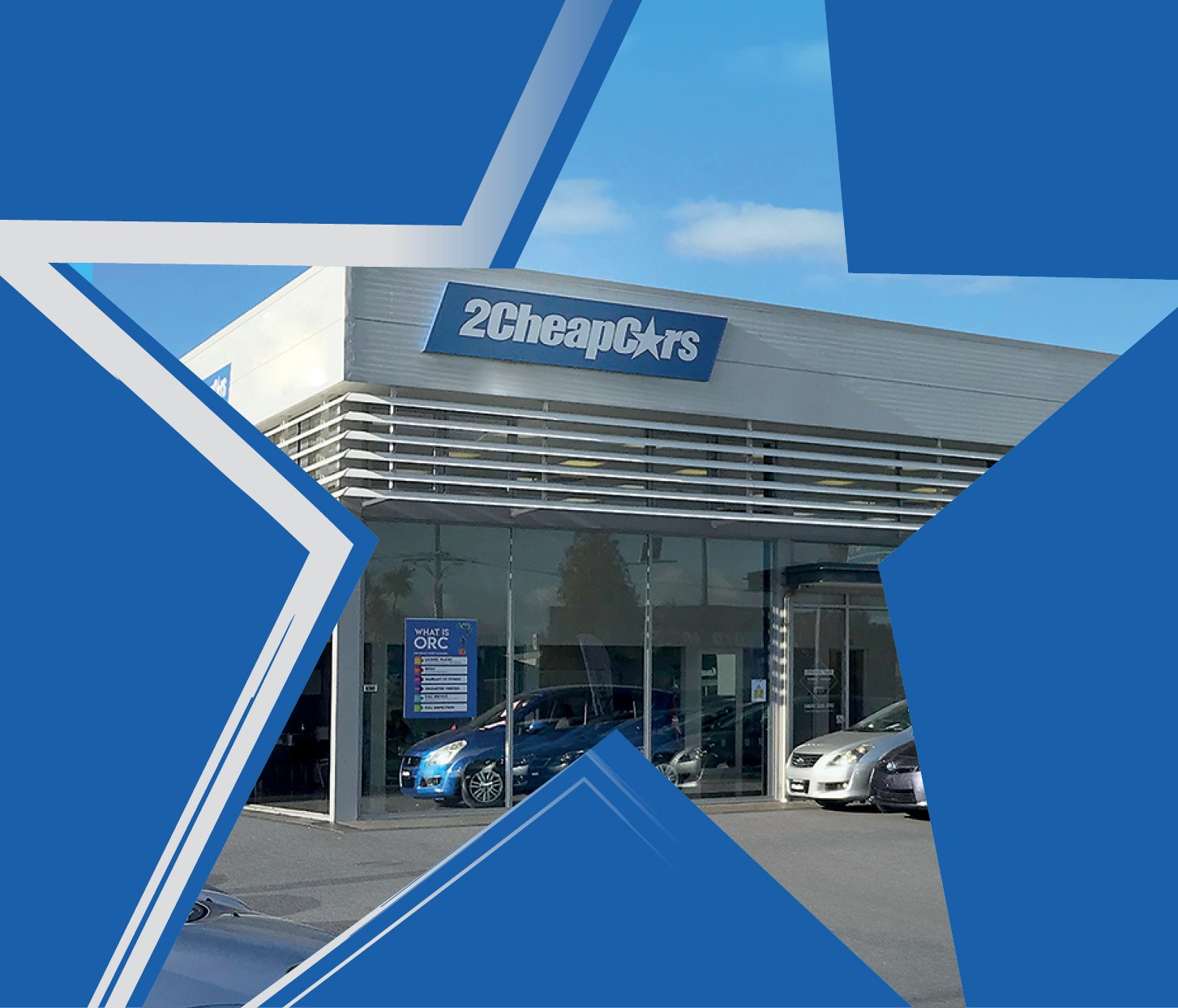 2 Cheap Cars Group star shaped dealership 