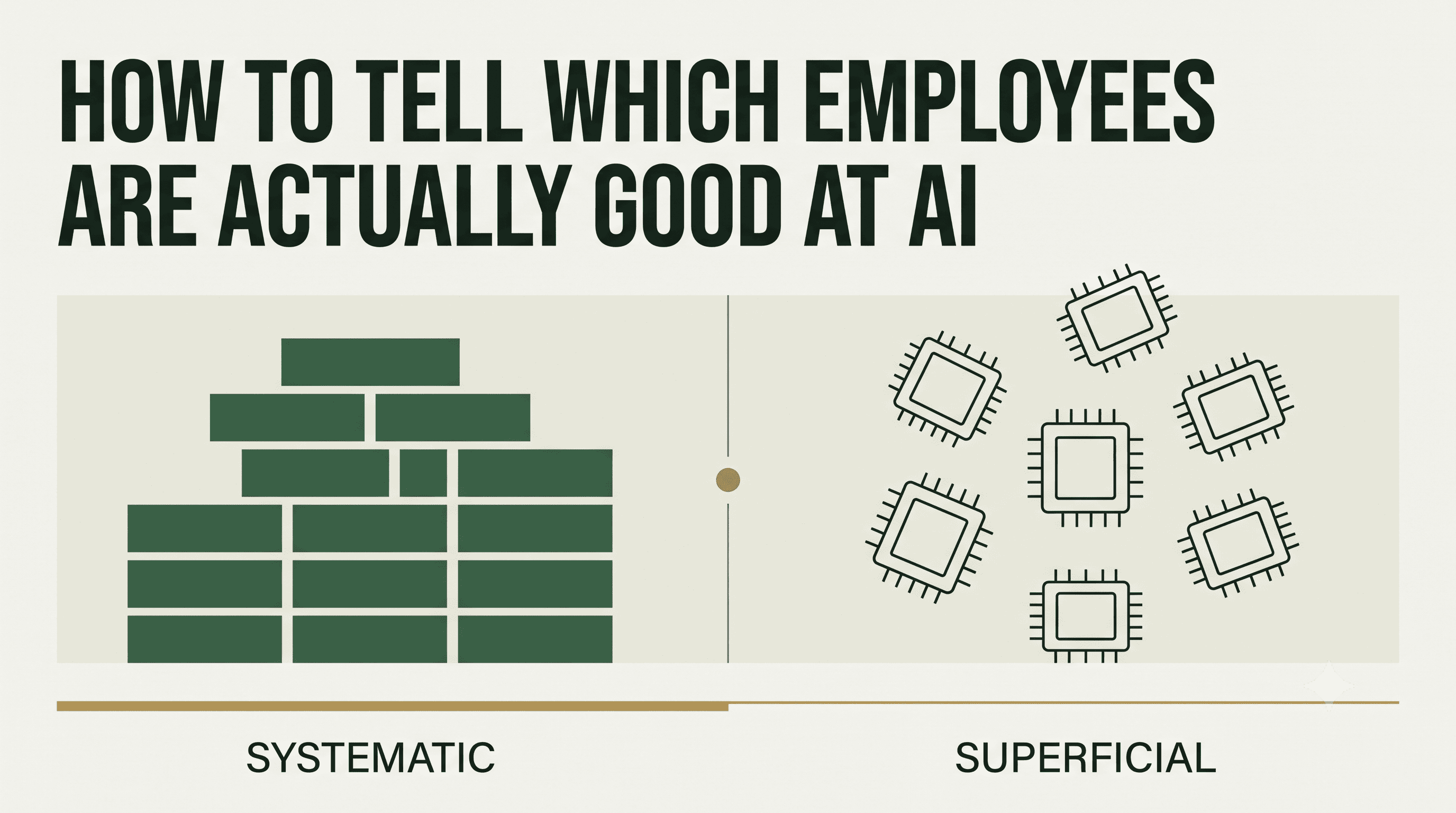 Heavy AI usage is not skill. Four signals that show who is actually good at AI, why Meta stopped counting tokens, and what metadata cannot tell you.