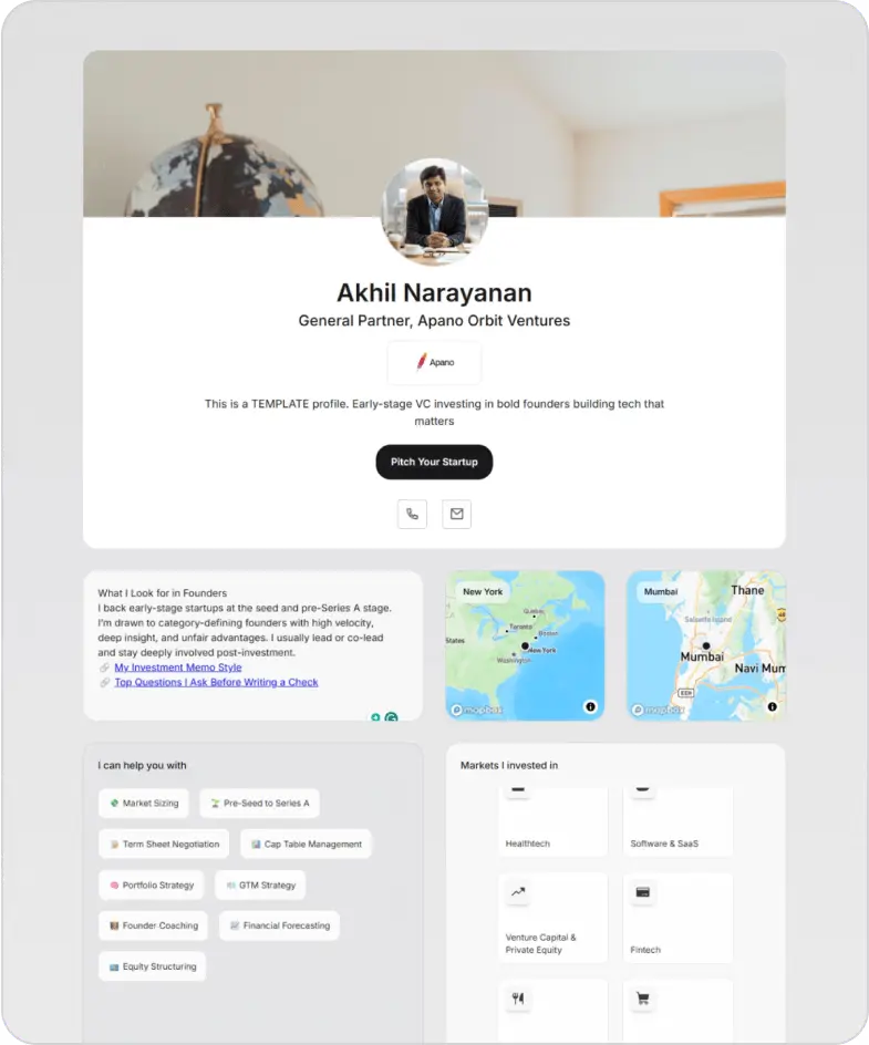 Personal profile section on a link in bio used to share hobbies, interests, and personal stories.
