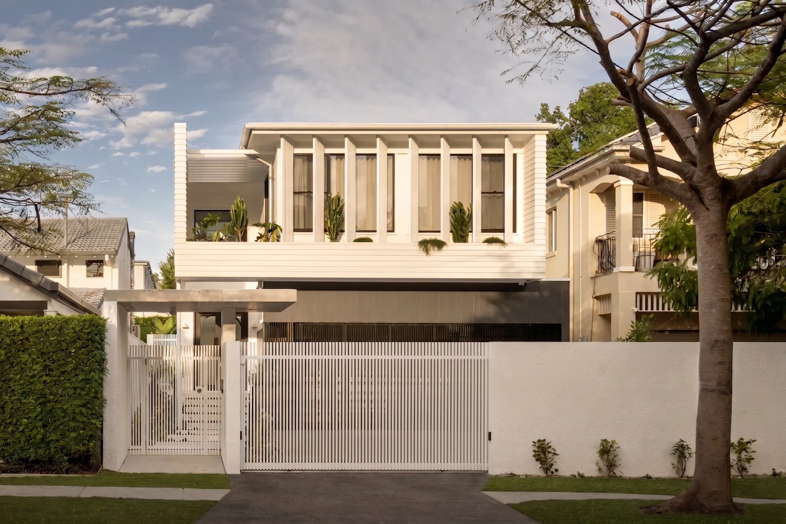 Front facade of Jacaranda House in. Brisbane