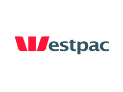 Logo of Westpac bank.