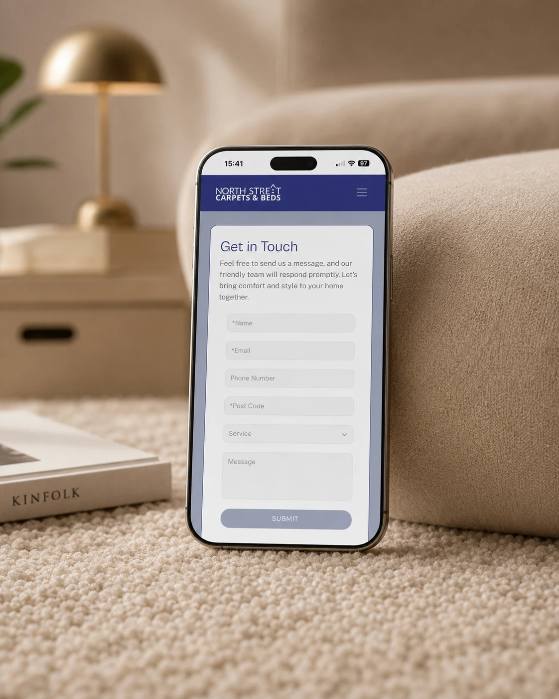 North Street Carpets customer choosing flooring from home