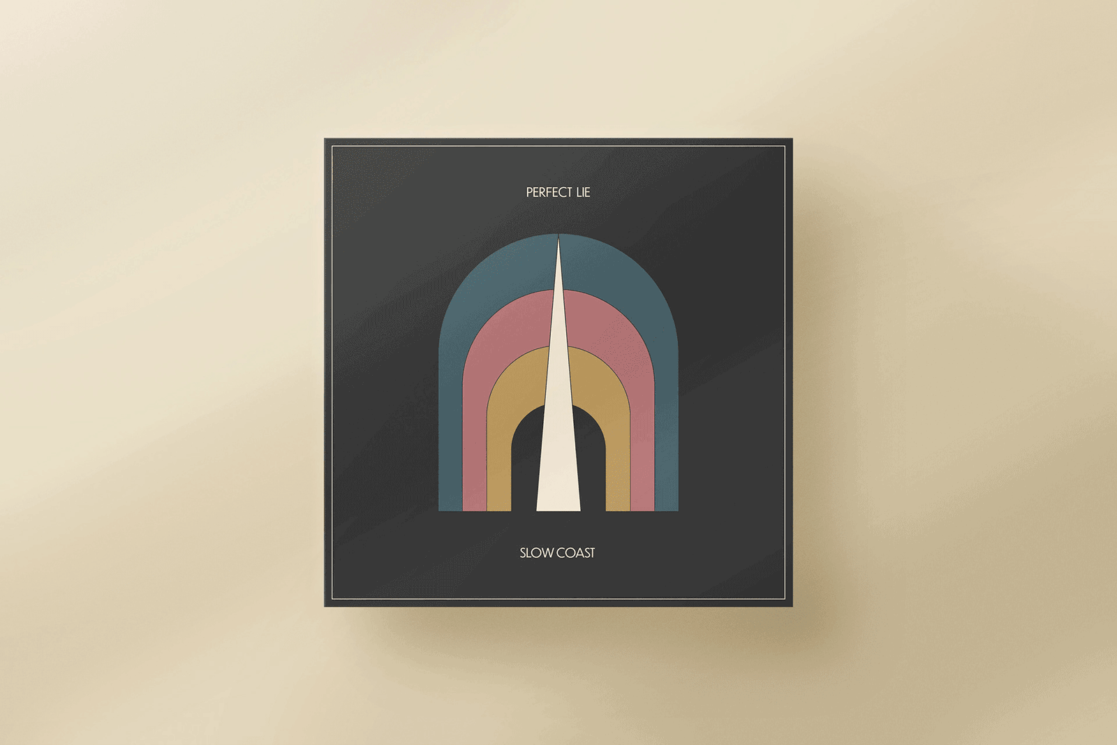 Slow Coast project by Hayman Creative — A hand lettered logo, geometric album art, and merch for an indie rock band from the Bay Area.