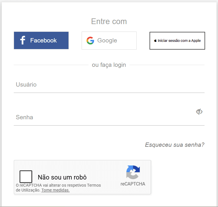 Página de login do portal Cemig Atende