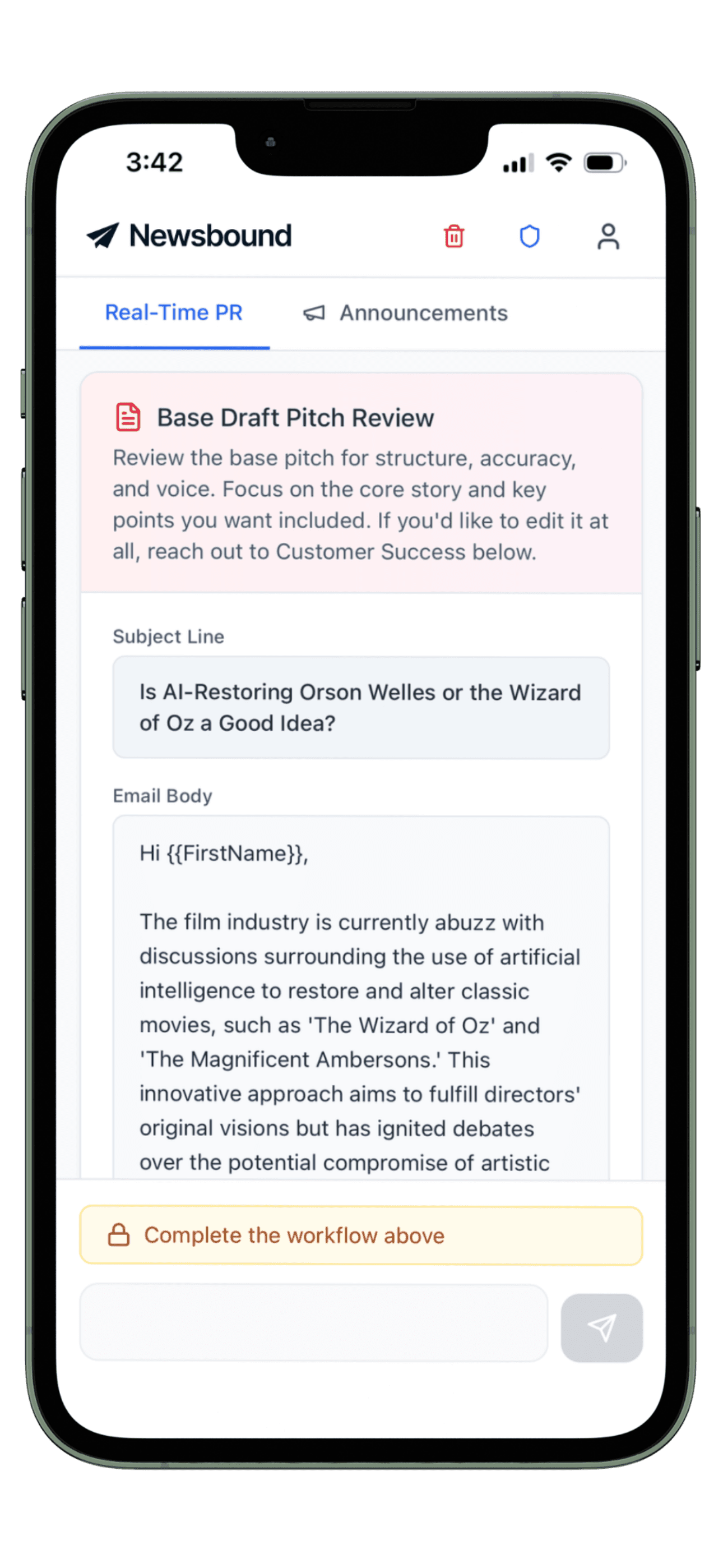 An image of Freelio's budget ui