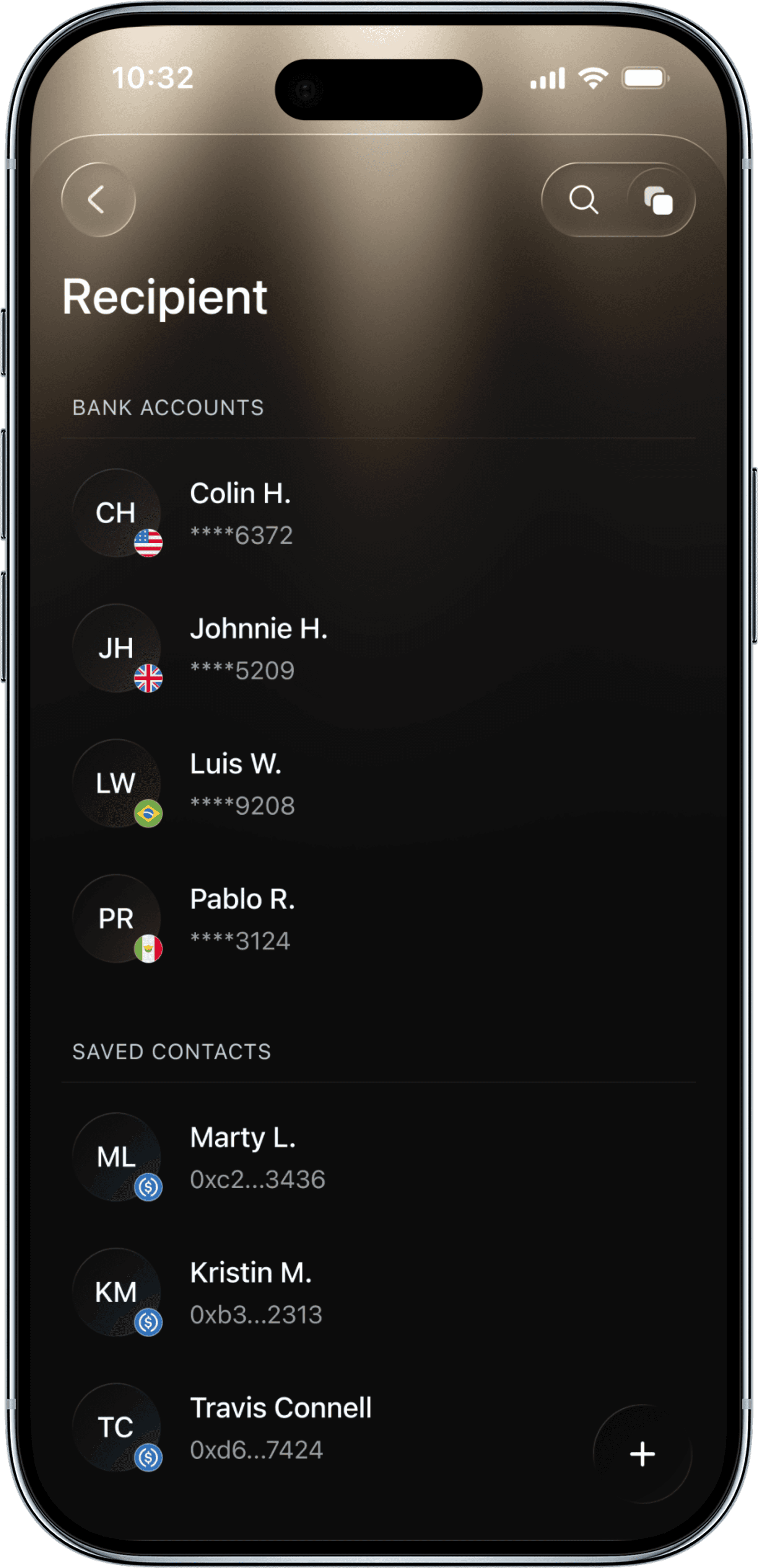 Charter Recipient App UI