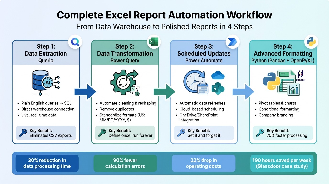 Complete Excel Report Automation Workflow: From Data Extraction to Formatted Reports