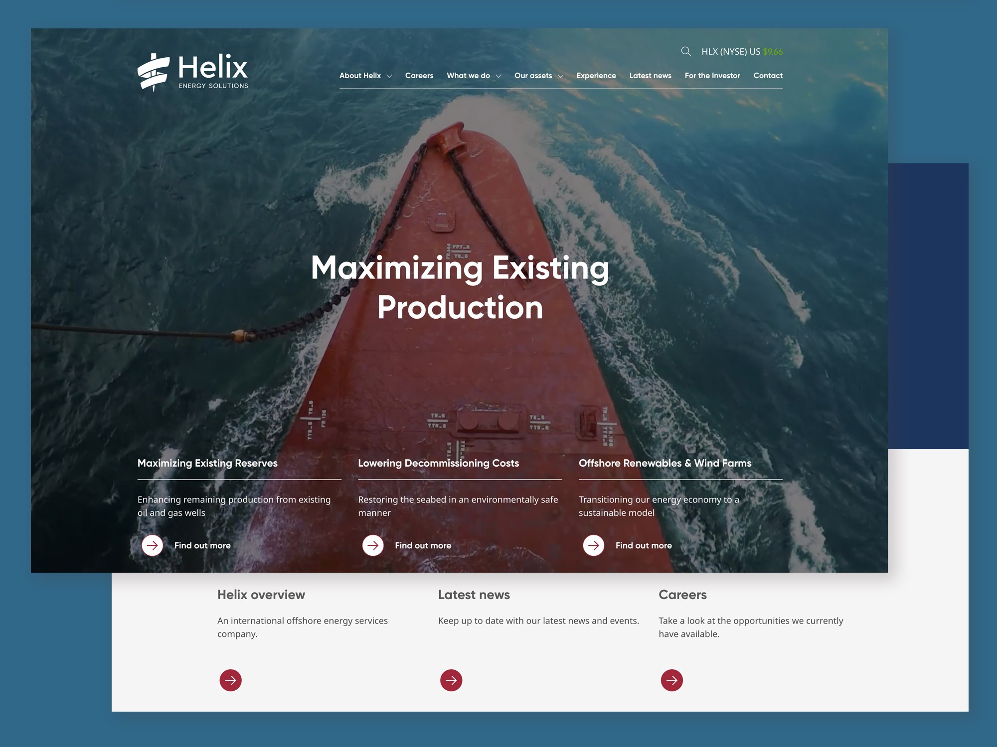 corporate website for energy services company