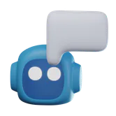 Free 3D chat bot icon