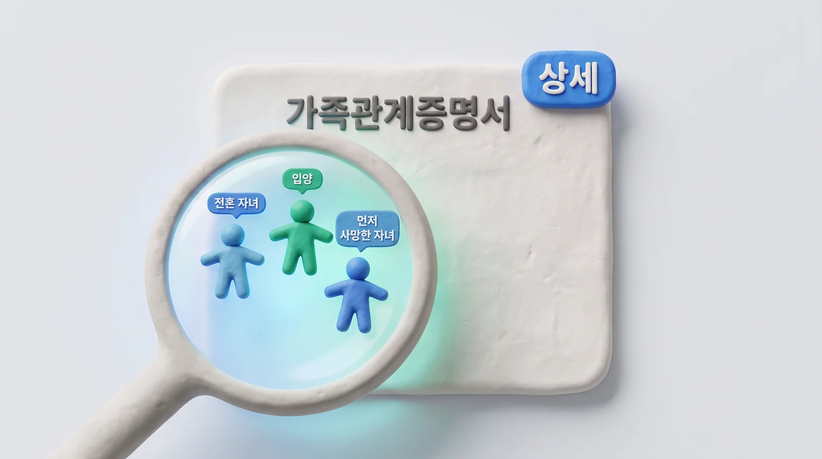 가족관계증명서 상세본에서 전혼 자녀·입양·먼저 사망한 자녀가 드러나는 상속인 확인