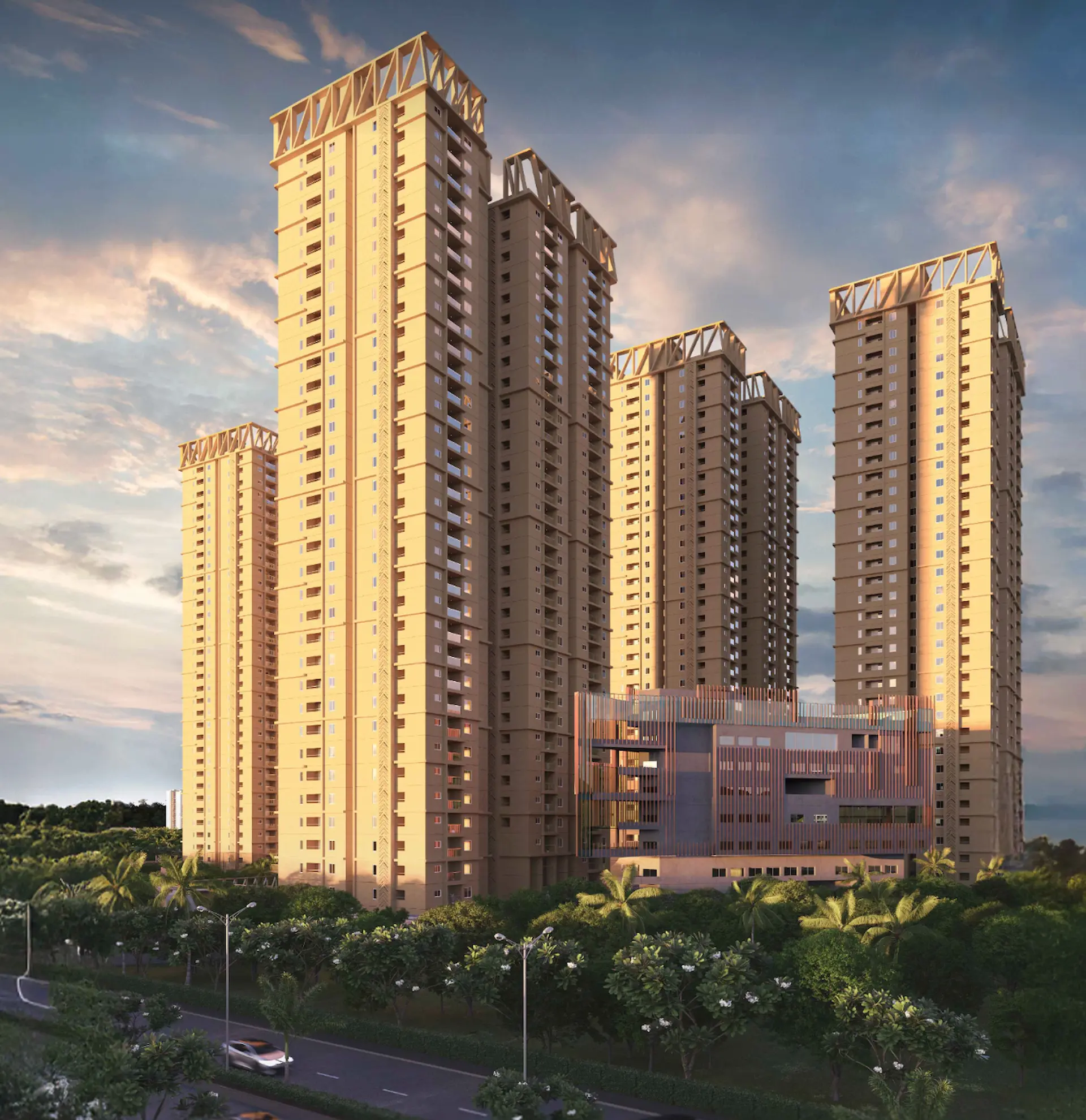 Two men sit at a wooden table with laptops, under a large red lamp. A woman walks by a window. The scene is calm, set against a red-brown wall.