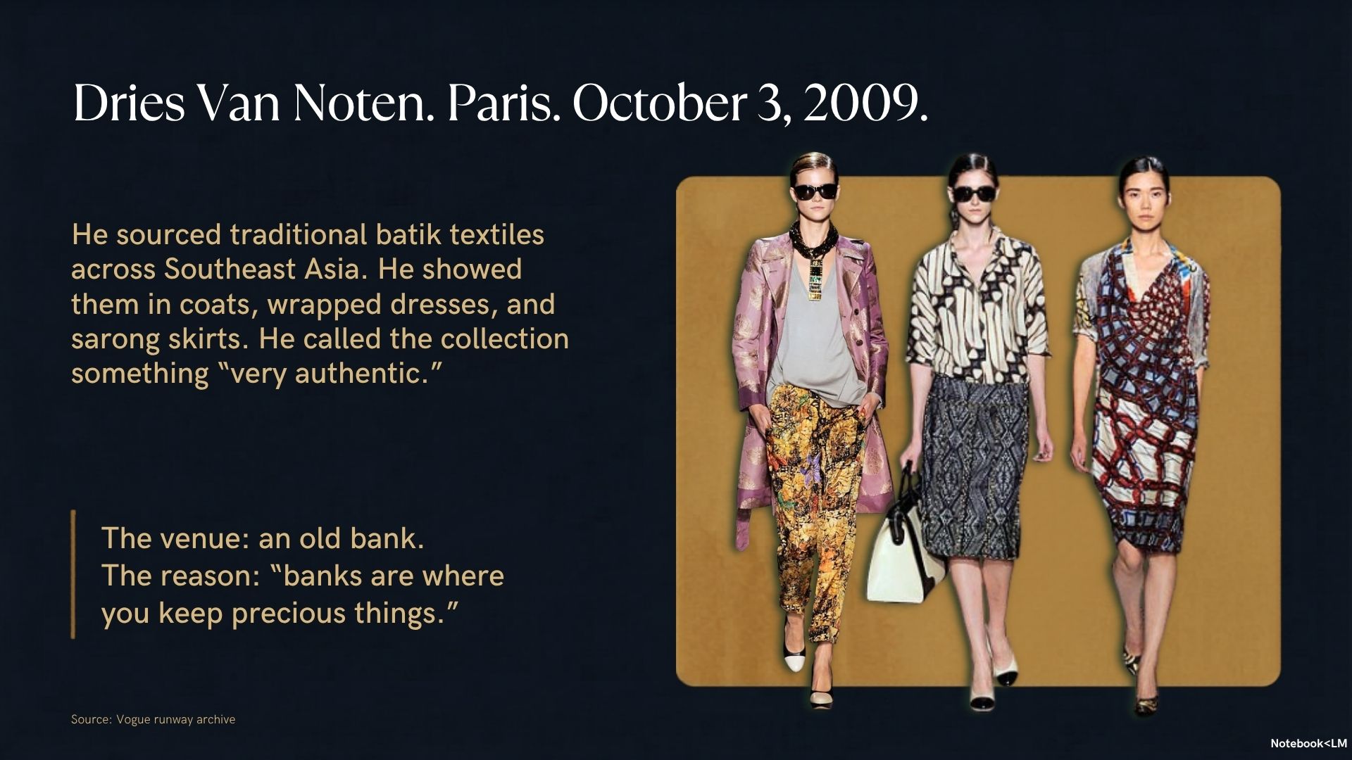 Dries Van Noten SS2010 × Indonesian Batik