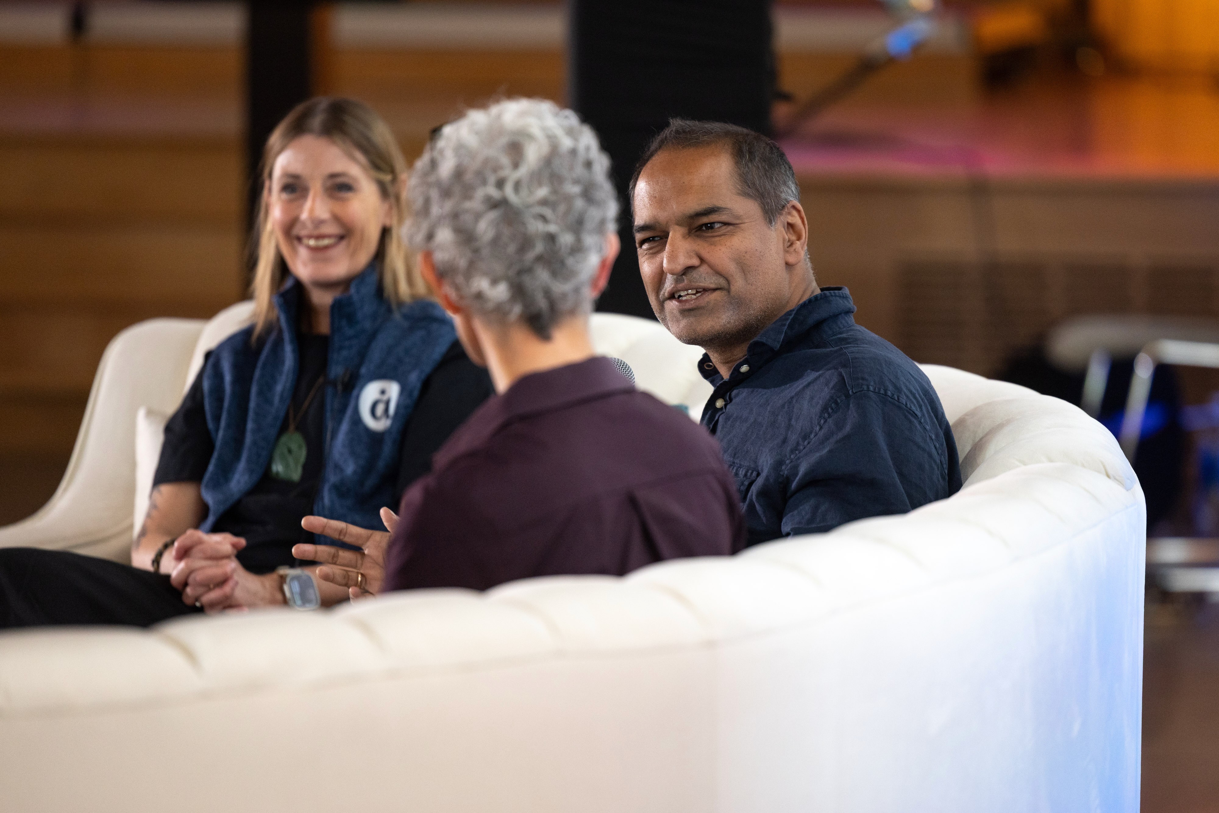 Charan Ranganath delivering a talk at the Artificiality Summit