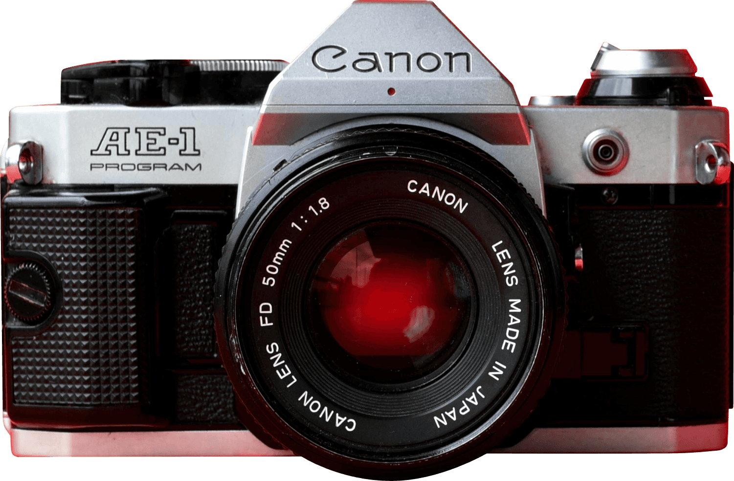 A vintage film camera.