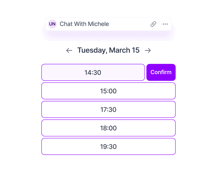 Share Scheduling Link
