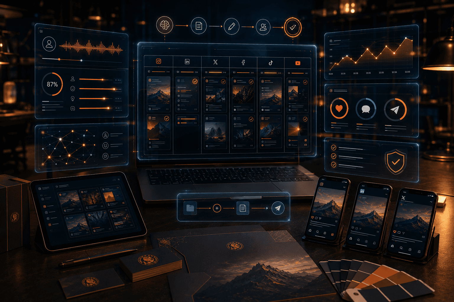 ai engine making content for social media