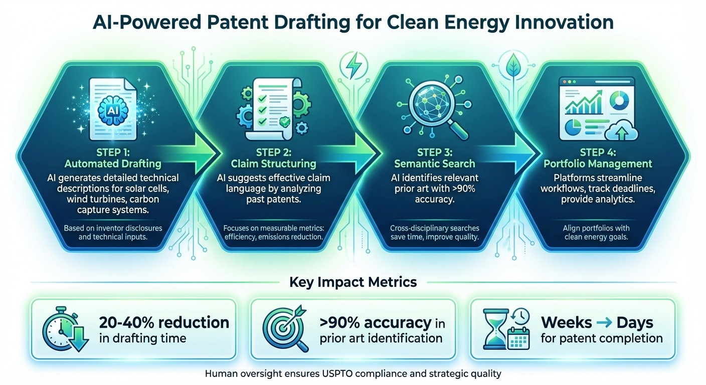 How AI Transforms Clean Energy Patent Drafting: 4-Step Workflow