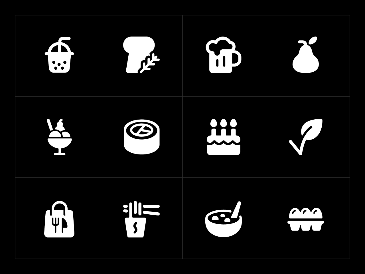 Ultimate Bold Food Icon Set