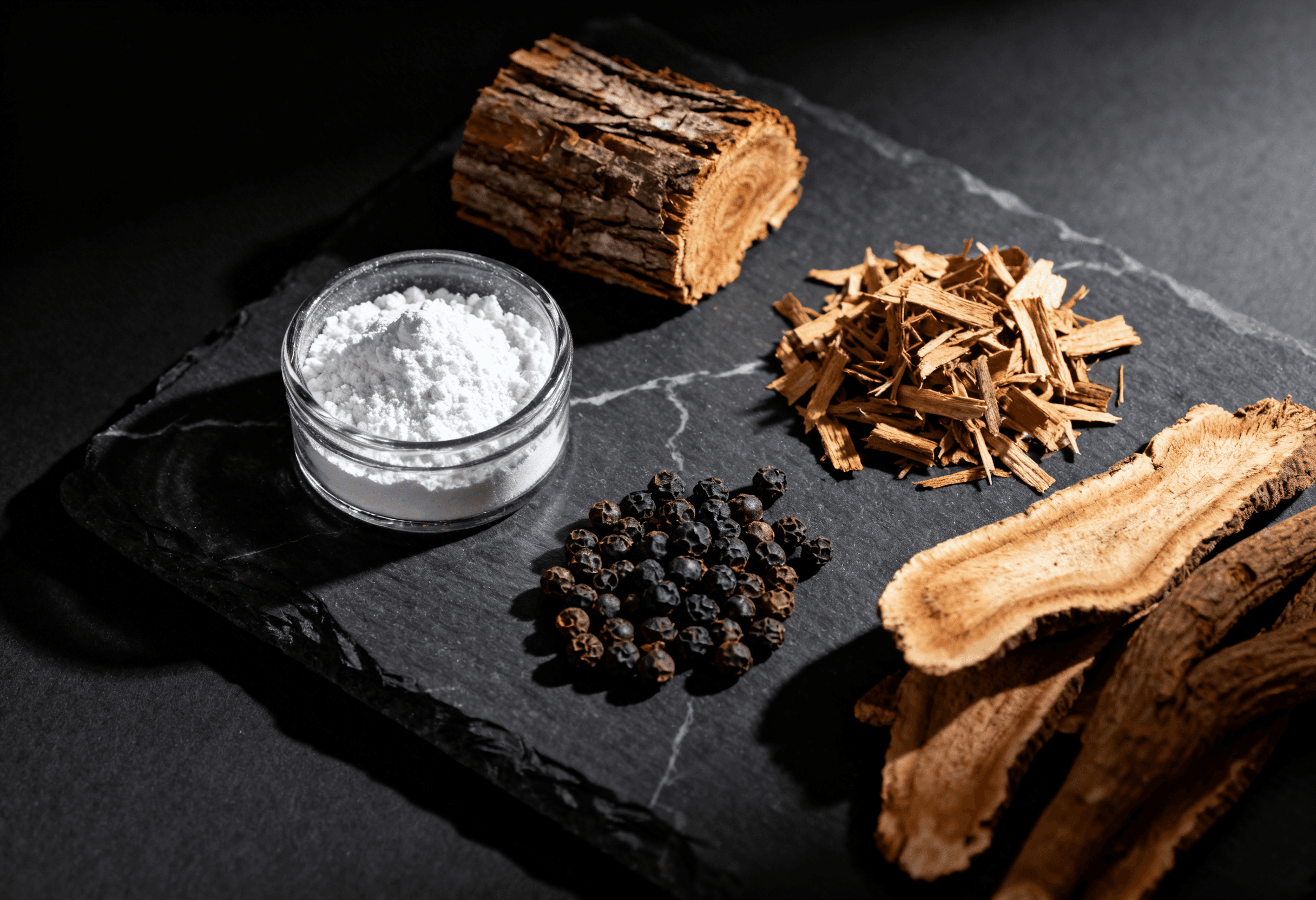 supplement ingredients on stone