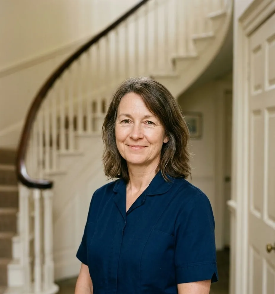 Helen Pryce, Registered Manager, in the front hall