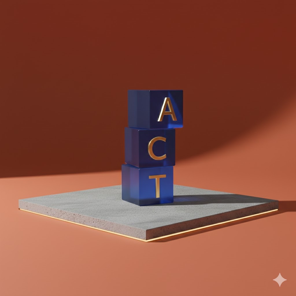 內部品牌文化認同與ACT模型架構圖