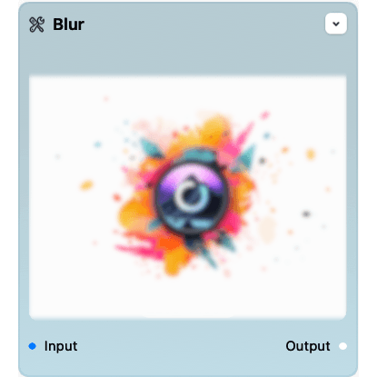 Screenshot of the blur node