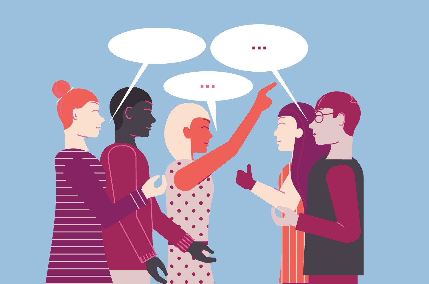 young professionals sharing referals