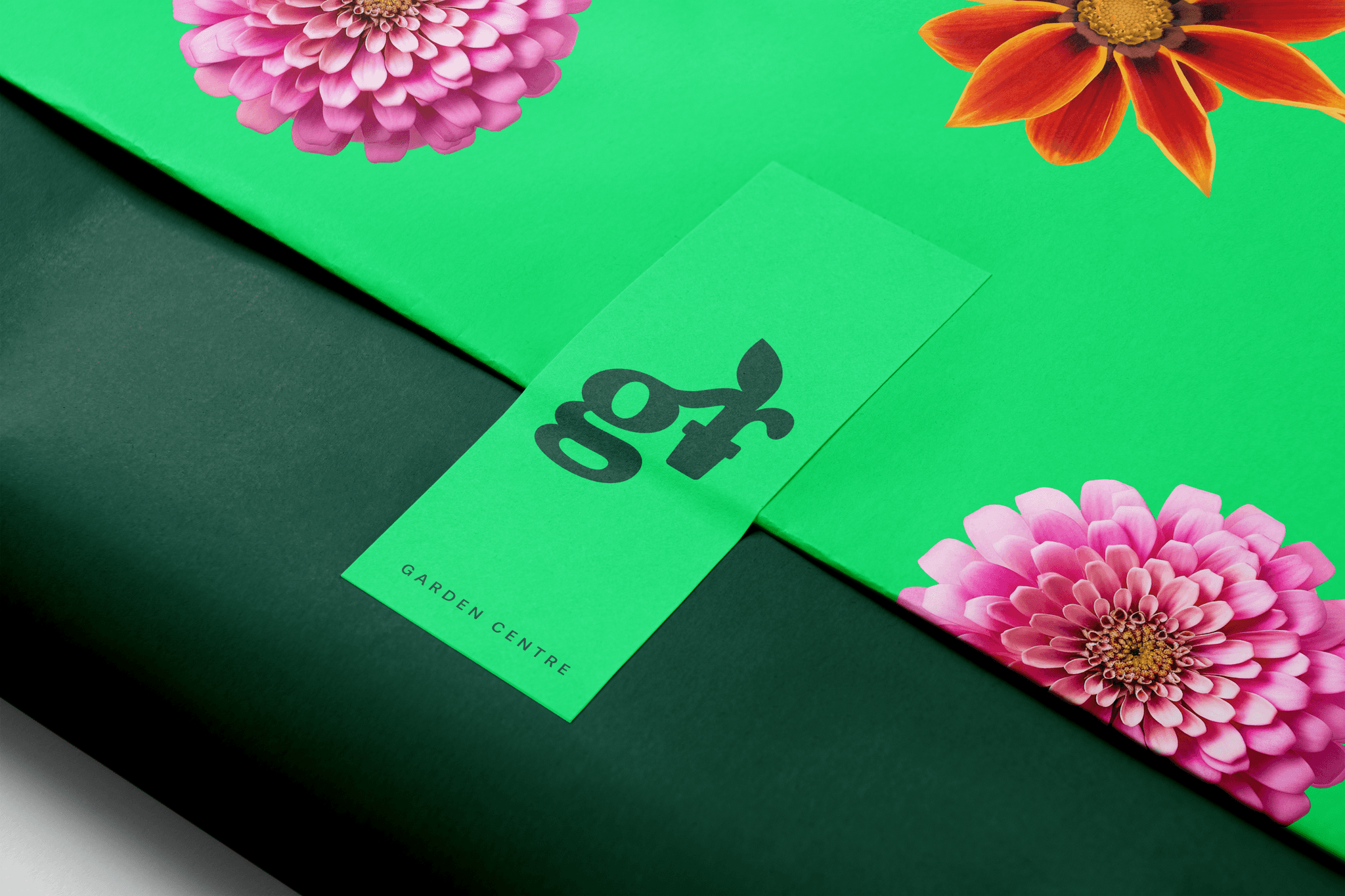 Garden centre wrapping paper with logo