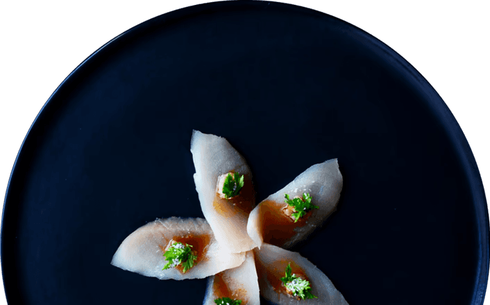 Suishi on dark plate