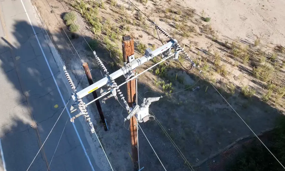 Utility infrastructure captured during a drone inspection
