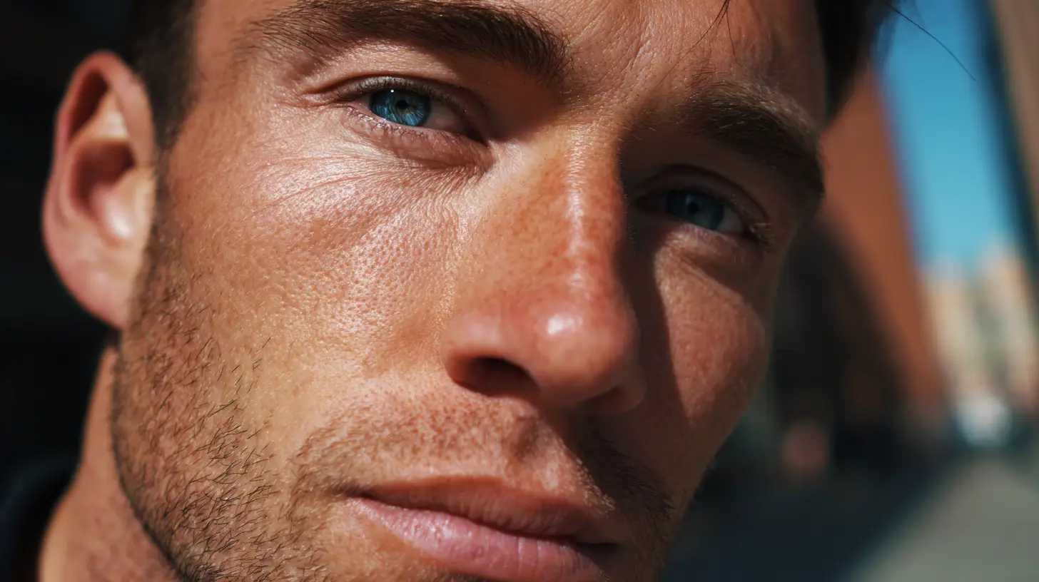 Young guy close up portrait