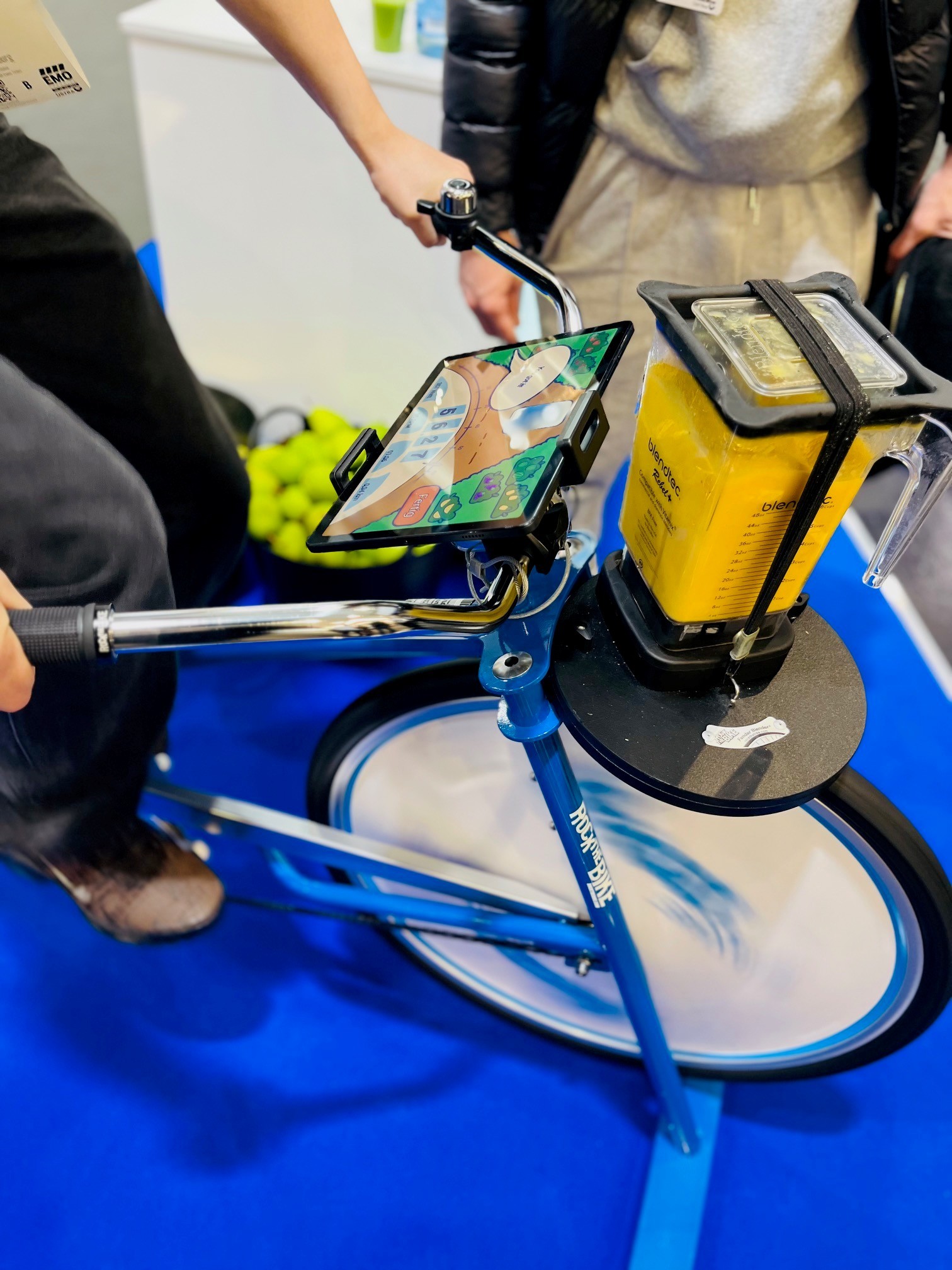 Vitaminrausch convention bicycle booth in use