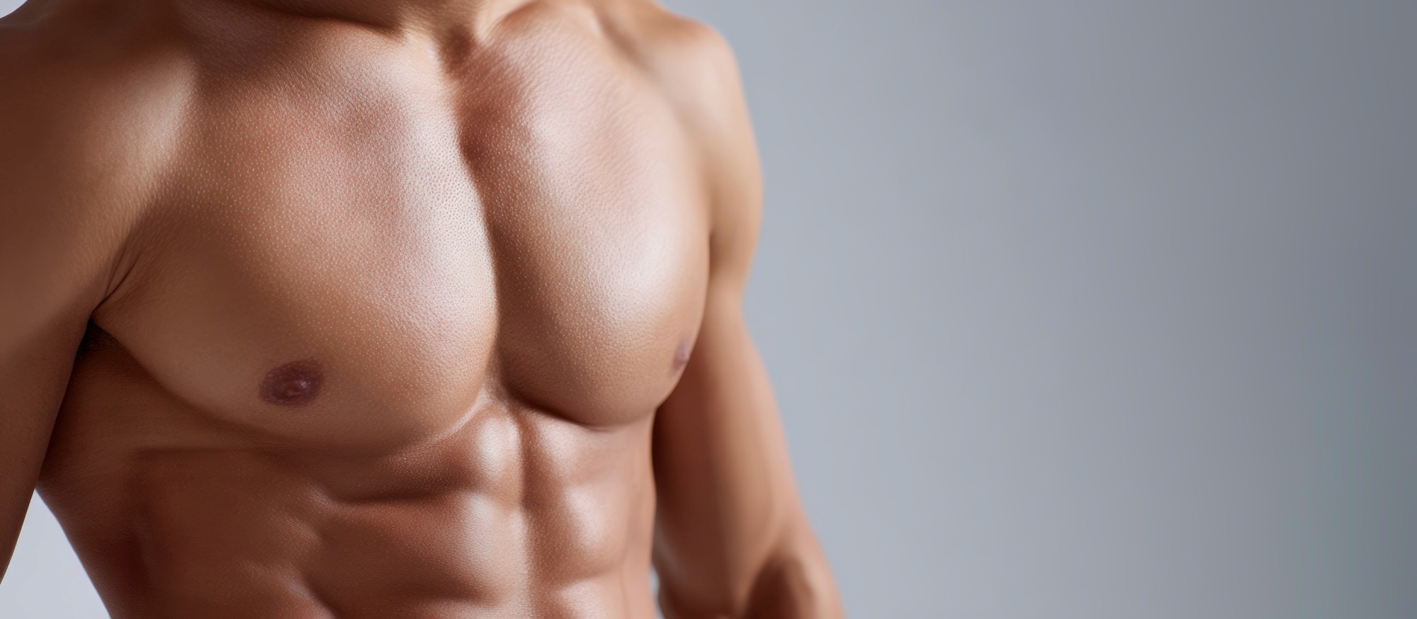 Man’s bare chest and torso